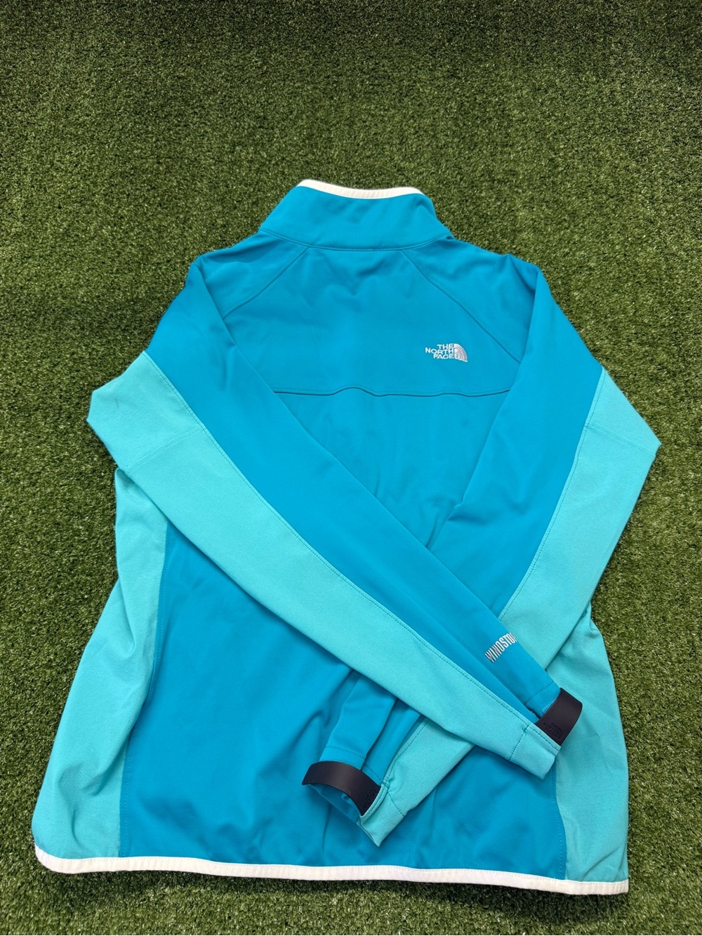 The North Face Women's Windstopper Two Tone Blue Teal Jacket Full Zip Outdoor L - Picture 5 of 8